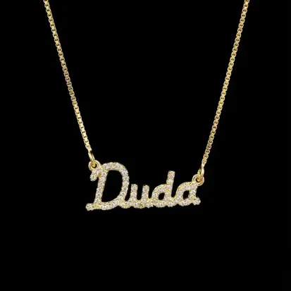GARGANTILHA PERSONALIZADA CRAVEJADA ZIRCONIA